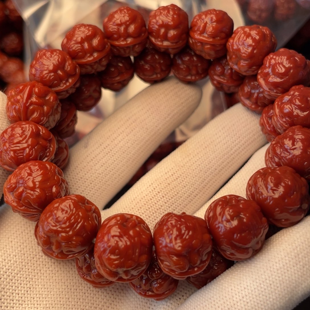 国***齐猴头核桃手串蟾王