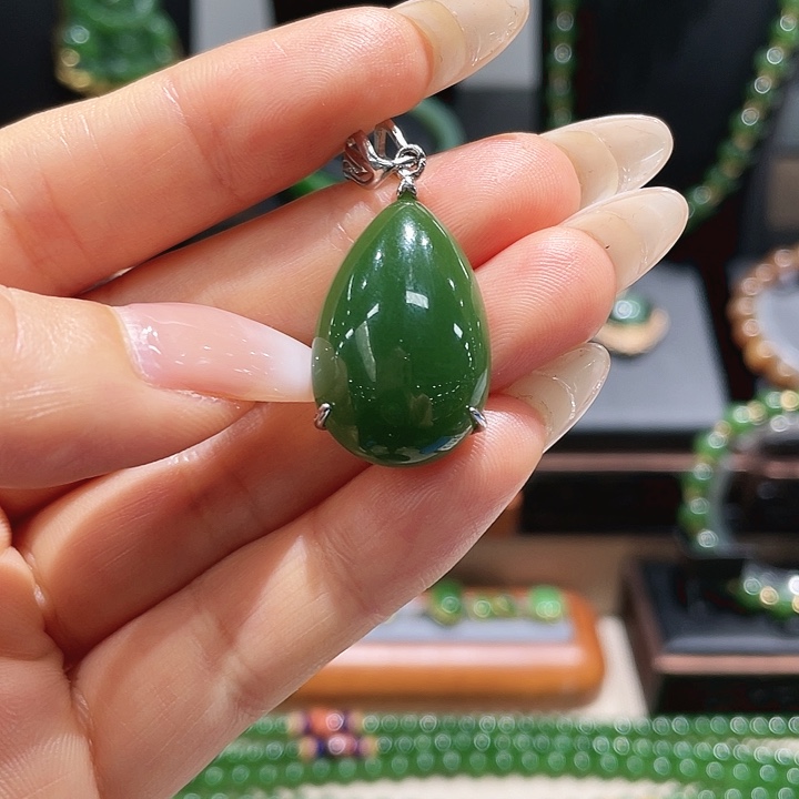 和田玉银S925镀金镶嵌戒指