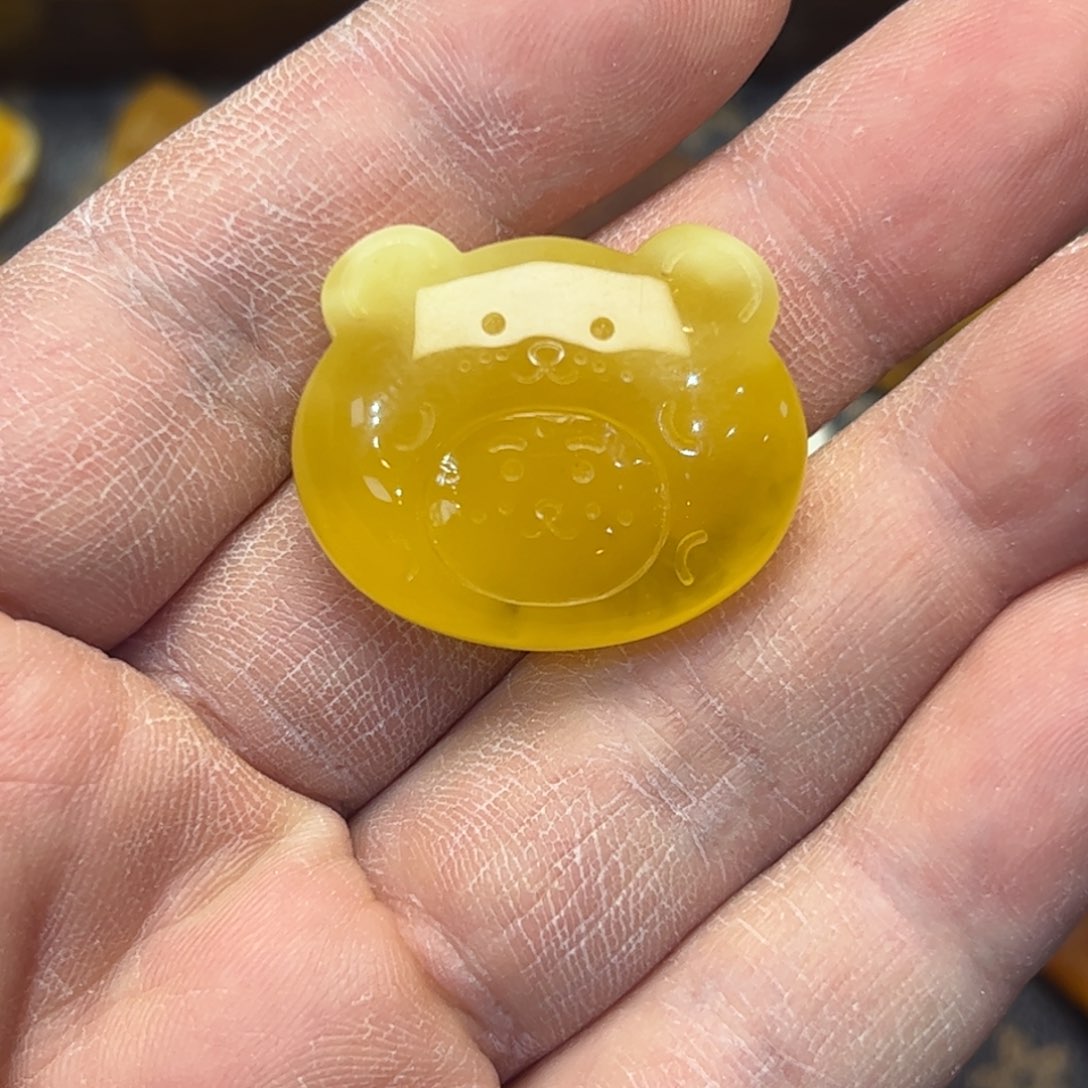 定制琥珀未镶嵌娜熊头