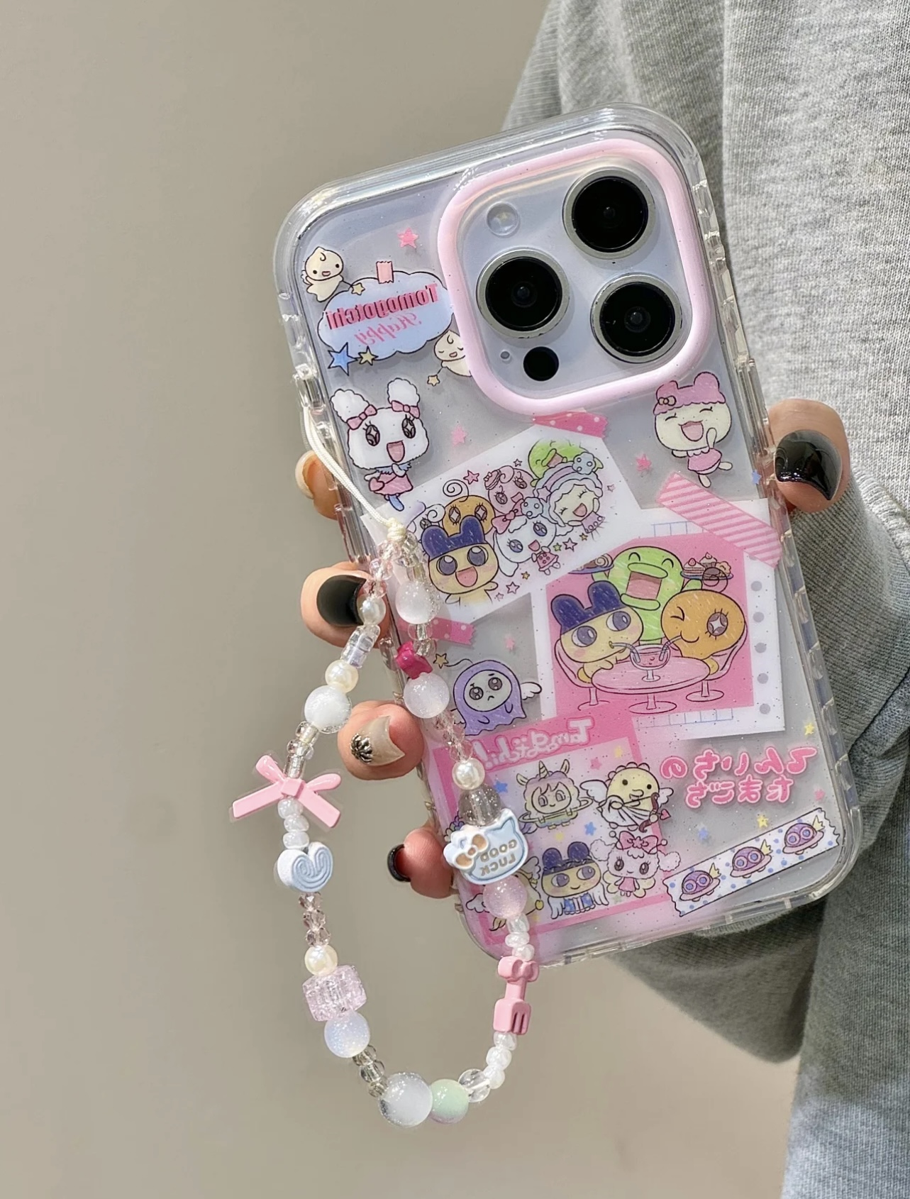可爱卡通拓麻歌子贴图适用苹果16promax手机壳iphone15Pro14