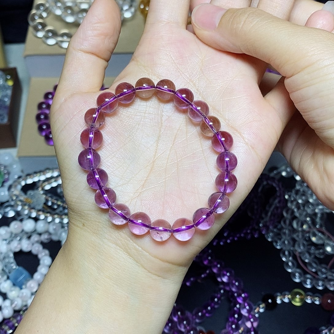 水晶手串未镶嵌大*巴西紫