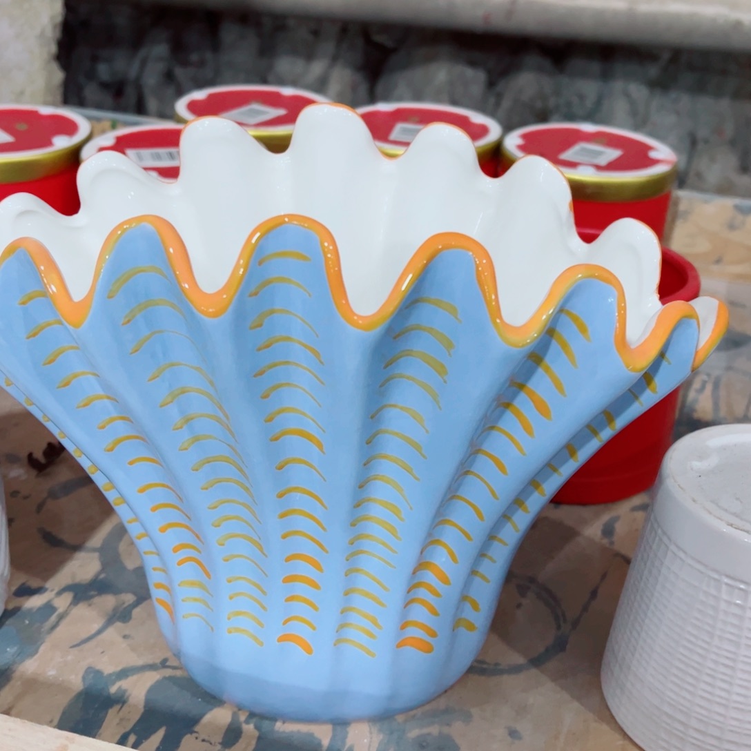 有孔，陶瓷花盆满10米包邮发货