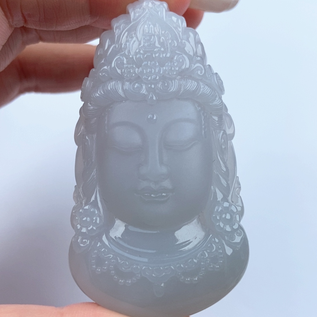 翡翠颈饰未镶嵌观音首