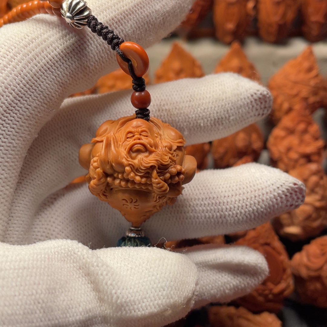 橄榄核手串/手链核雕达摩