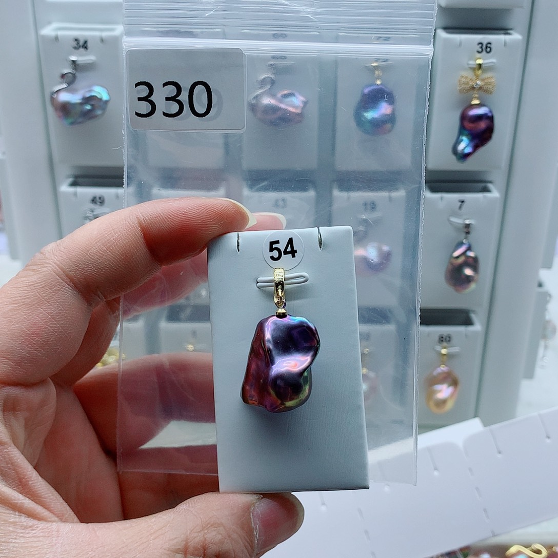 合金吊坠(不含链)淡水珍珠