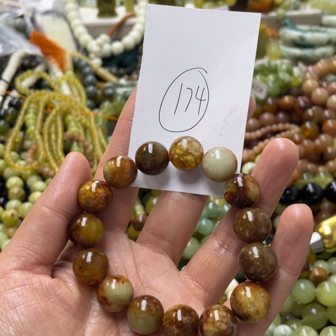 蛇纹石玉手链未镶嵌