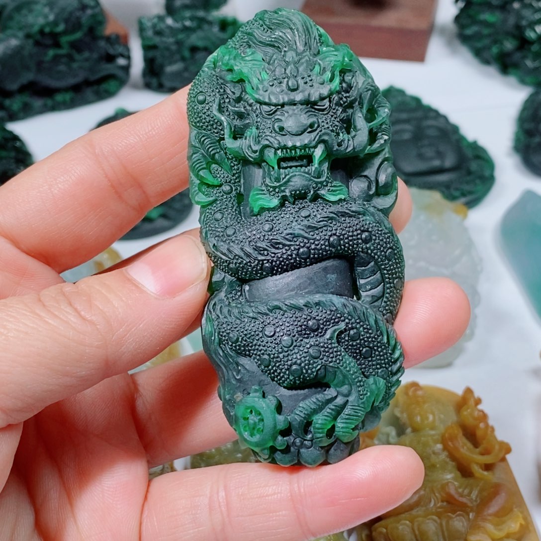 定制翡翠未镶嵌壹***观翡翠吊坠x