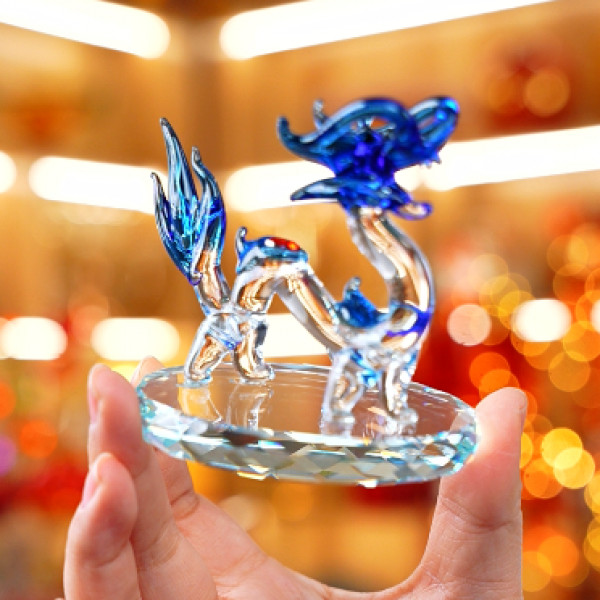 k9水晶12生肖龙摆件