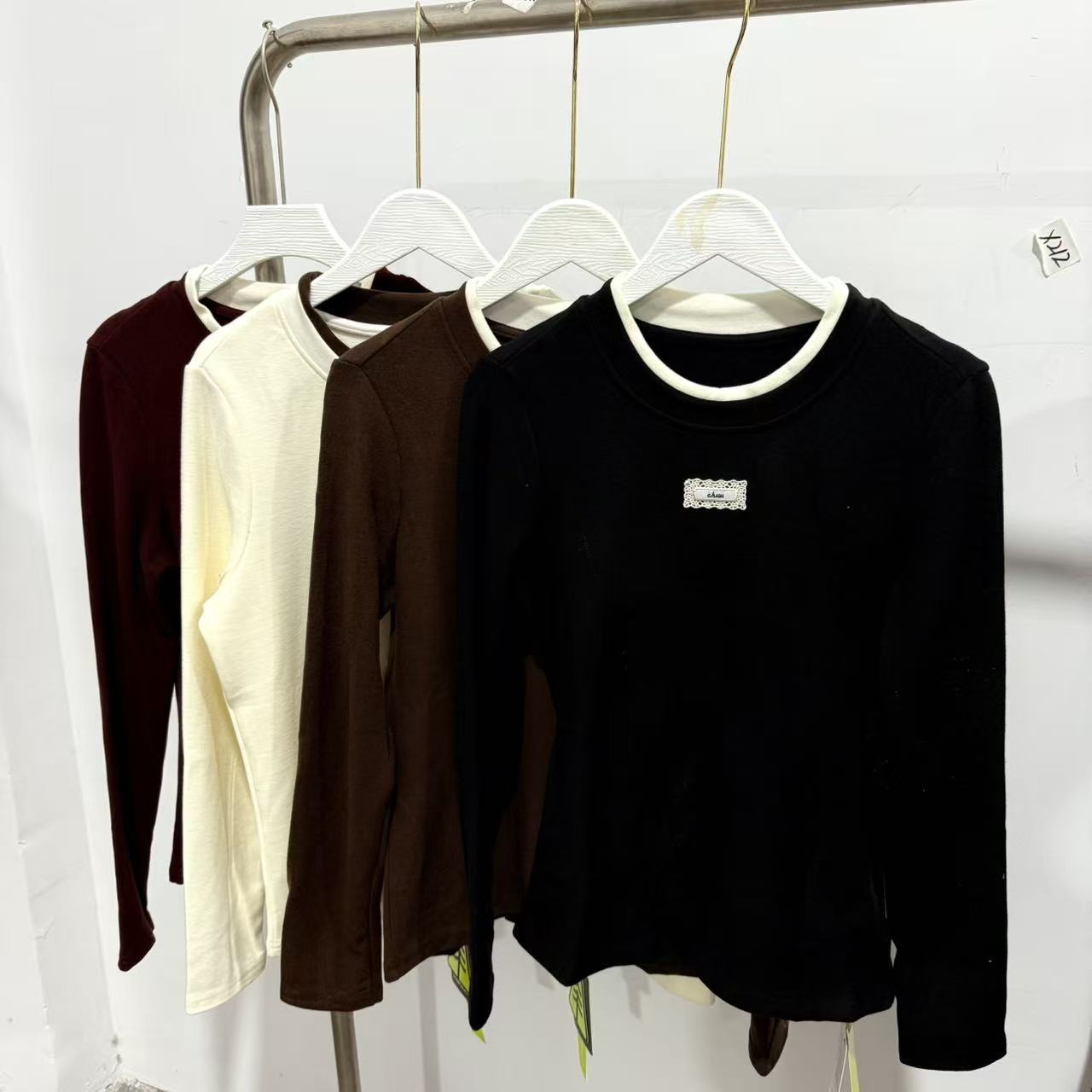 25608/25028秋冬女款纯色打底T恤圆领秋季长袖时尚百搭【不挑】