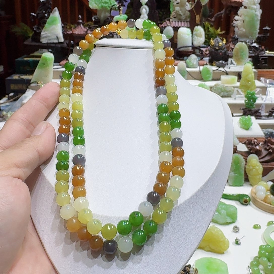 和田玉未镶嵌挂件和田玉多宝卡8、108项链