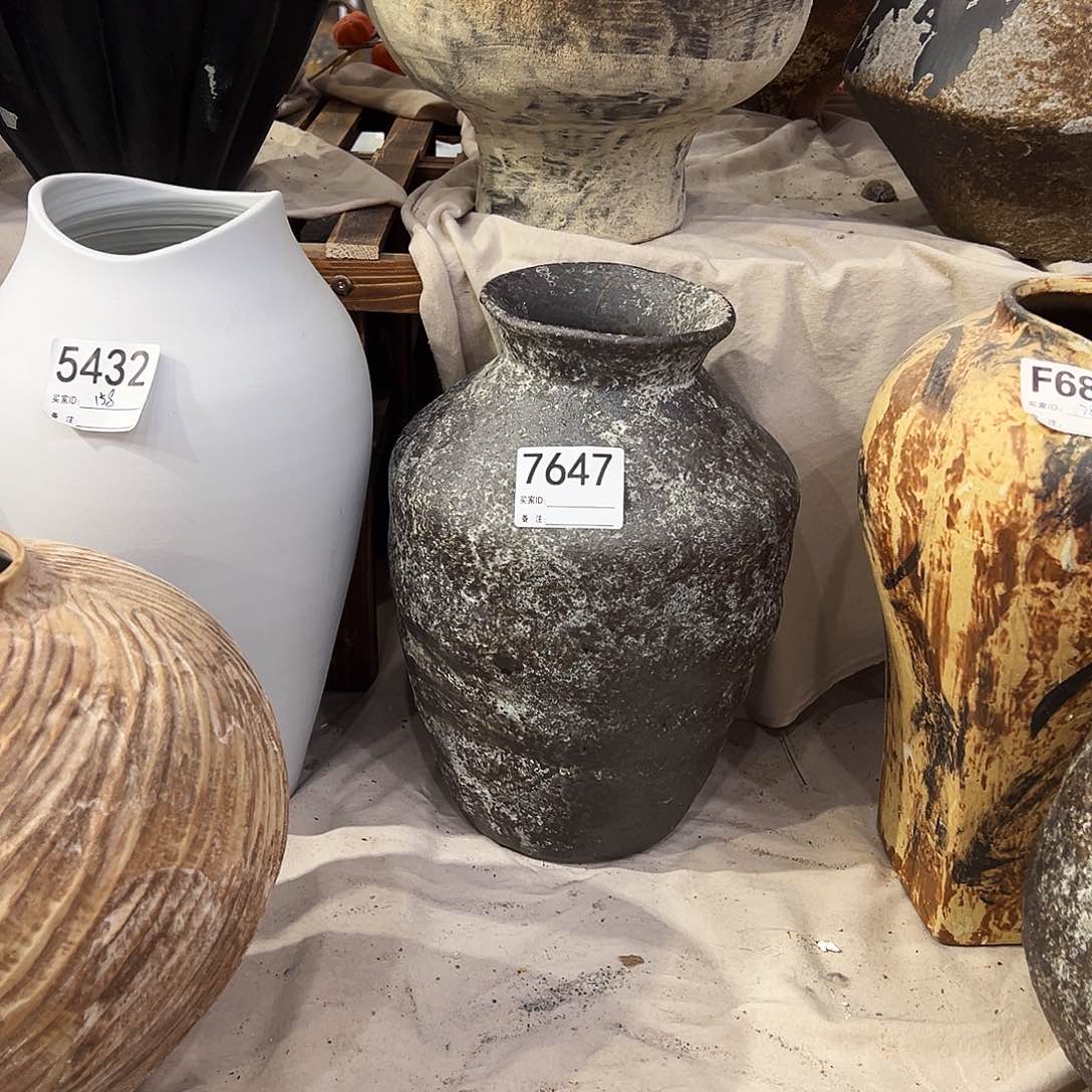 瓶7647高35口8-9陶瓷花瓶无孔