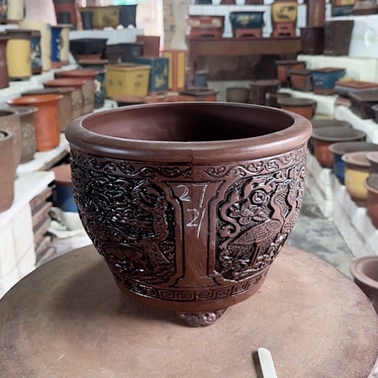 紫砂花盆源头工厂清仓处理16号