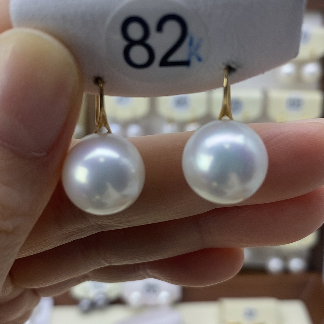 18K金镶嵌耳饰淡水珍珠