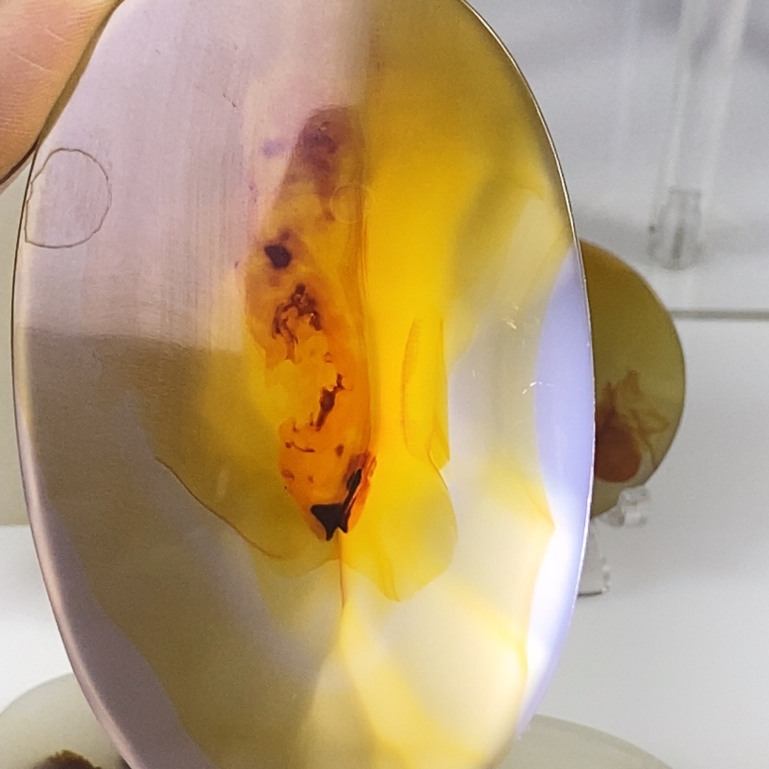 合成碳硅石非金属时尚图纹画面石饰品