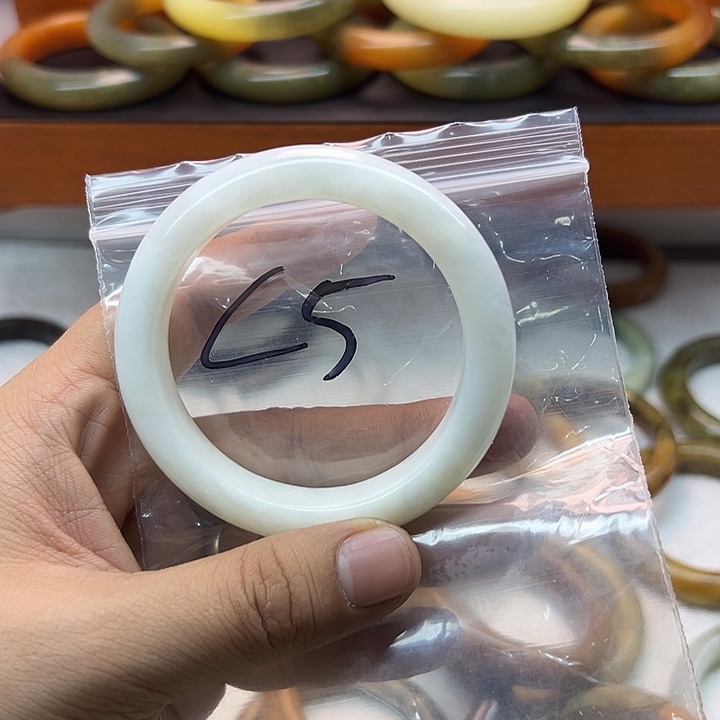 水****蛇纹石玉合金手镯