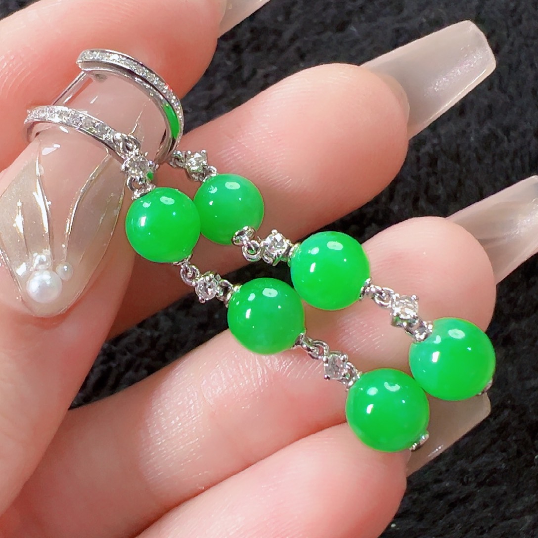 翡翠耳饰18K金镶嵌【福利款】签收后24小时鉴赏期