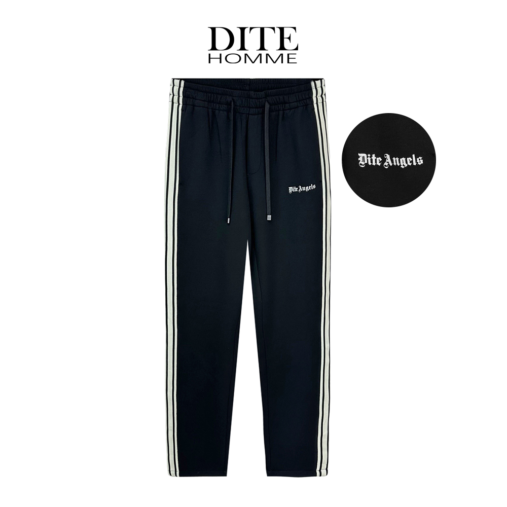 Dite迪特2025年男士秋冬新款经典条纹直筒运动裤裤弹力长裤休闲裤