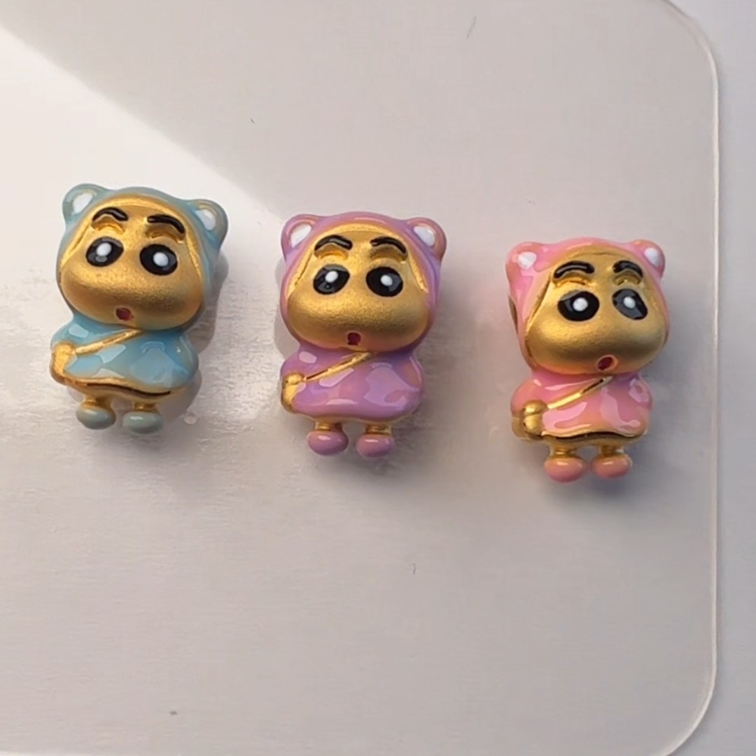 足金999黄金蜡笔小新系列之雨衣新