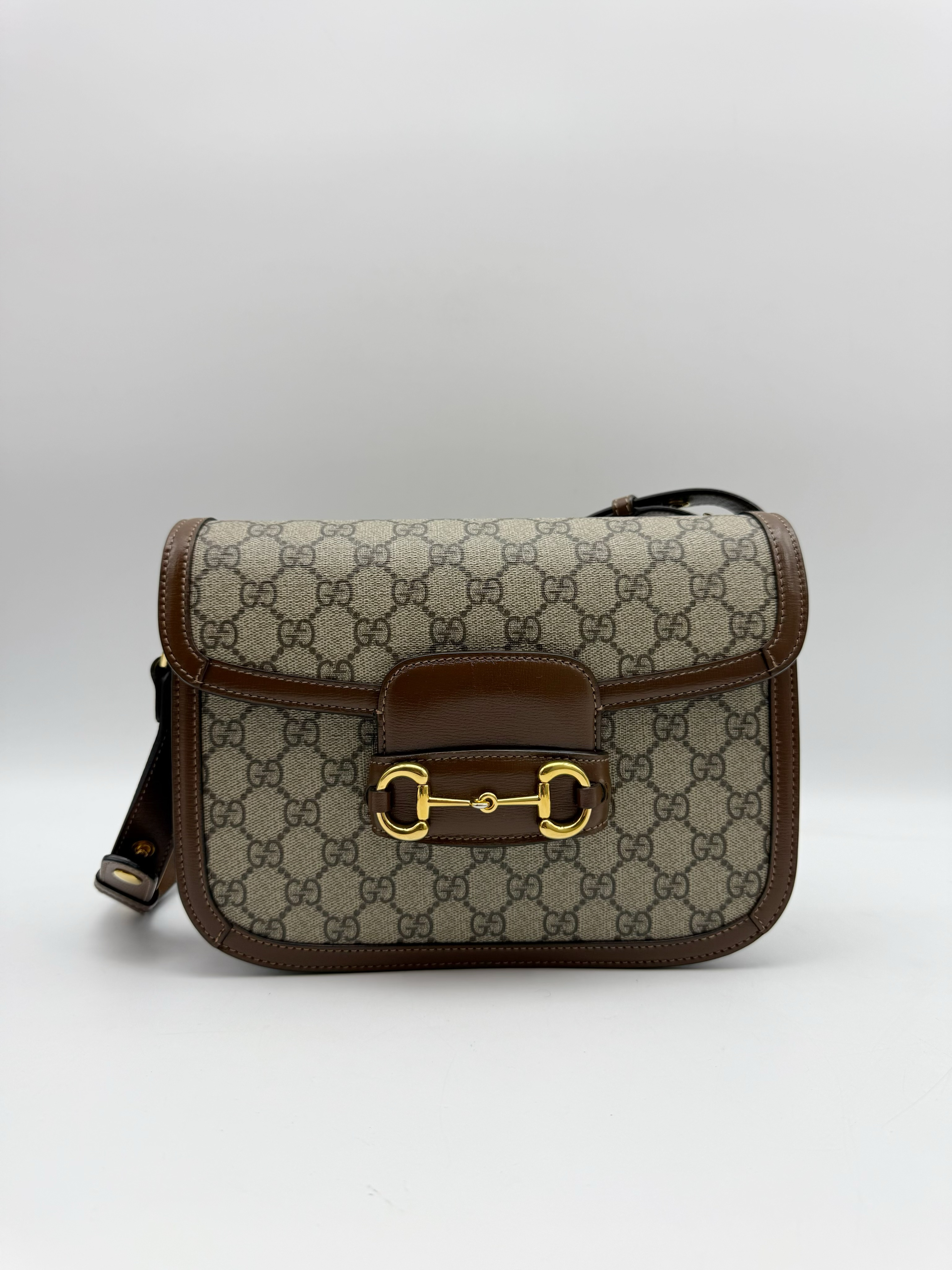 95新 GUCCI/古驰 1955系列马鞍包 马衔扣肩背包
