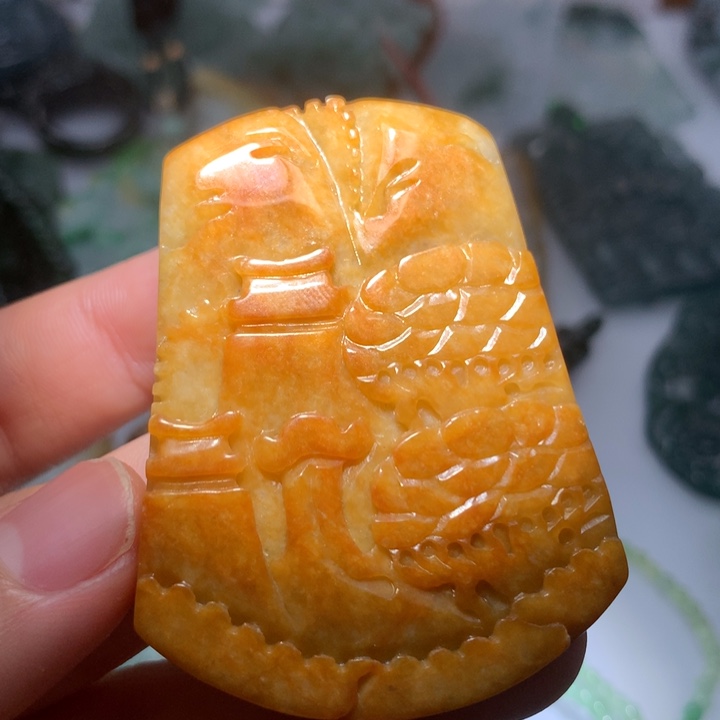 翡翠颈饰未镶嵌保真天然A货翡翠