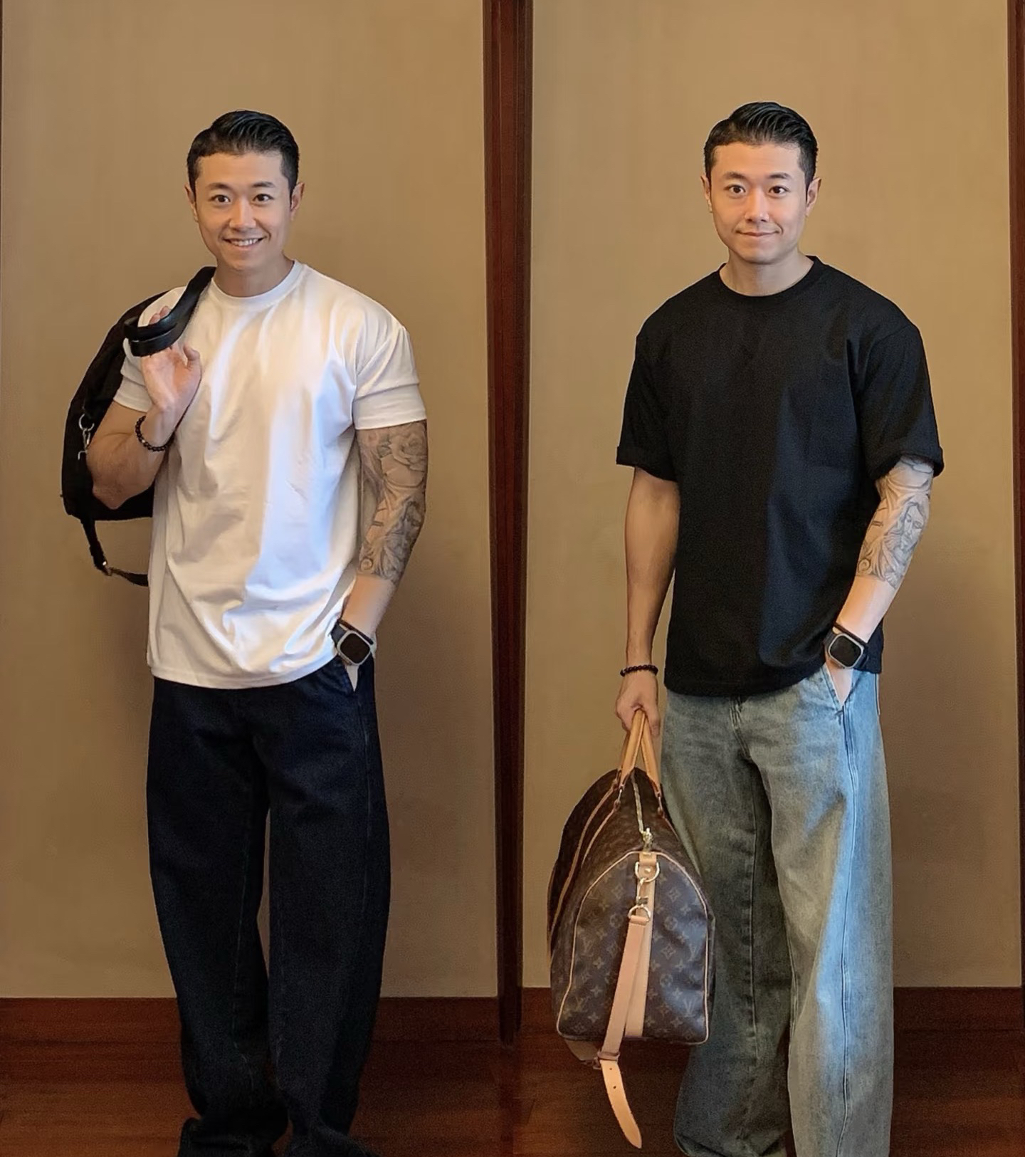(肩膀小标)夏季情侣短袖