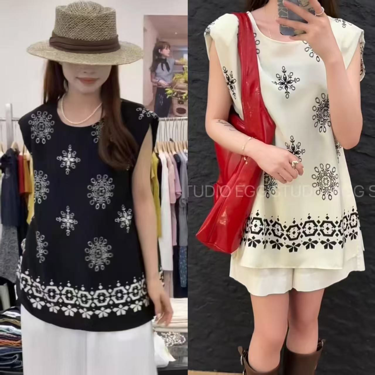 518款夏季新款重磅印花重工无袖T恤zz