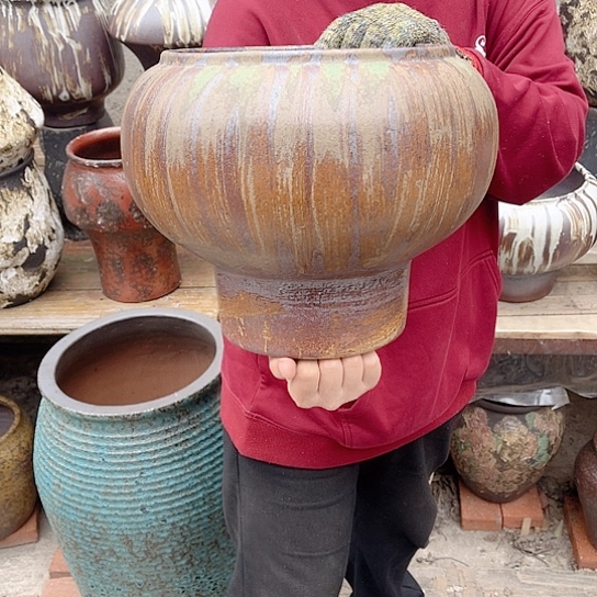 紫砂花盆高度27口径24