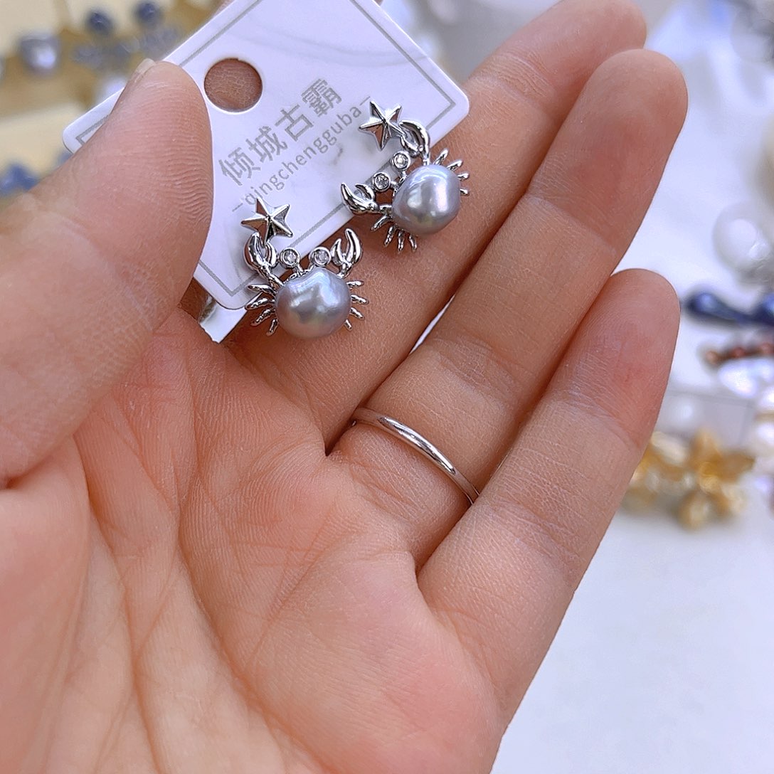 银S925镶嵌淡水珍珠872