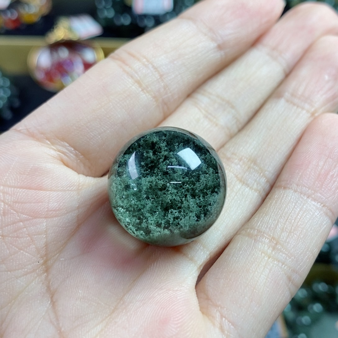 水晶手串未镶嵌绿幽灵单珠