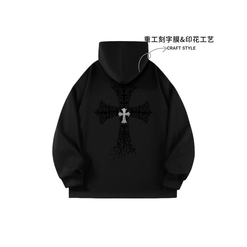 【Q601-Q699】重磅奢品潮牌420克高克重连帽卫衣男女同款圆领卫衣