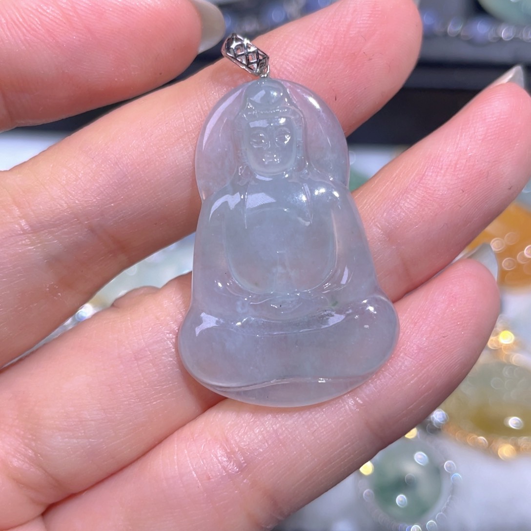 颈饰18K金镶嵌翡翠翡翠