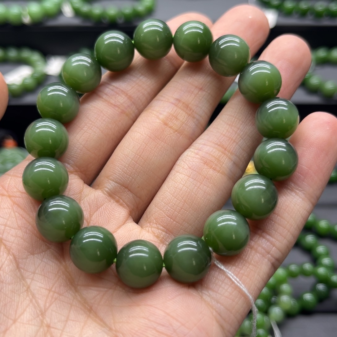 和田玉（碧玉）手链未镶嵌