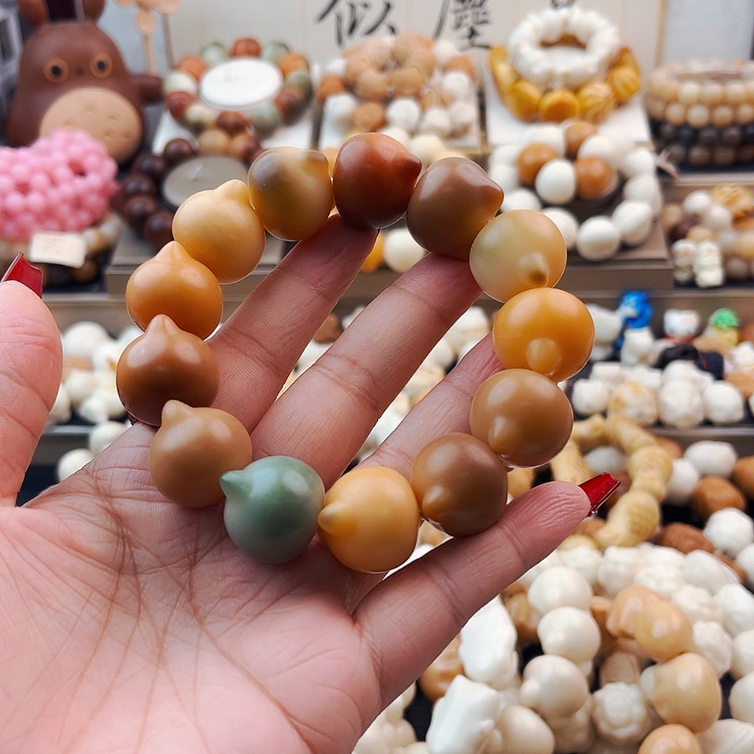 菩提根/象牙果手串菩提竖孔猫头微瑕八折