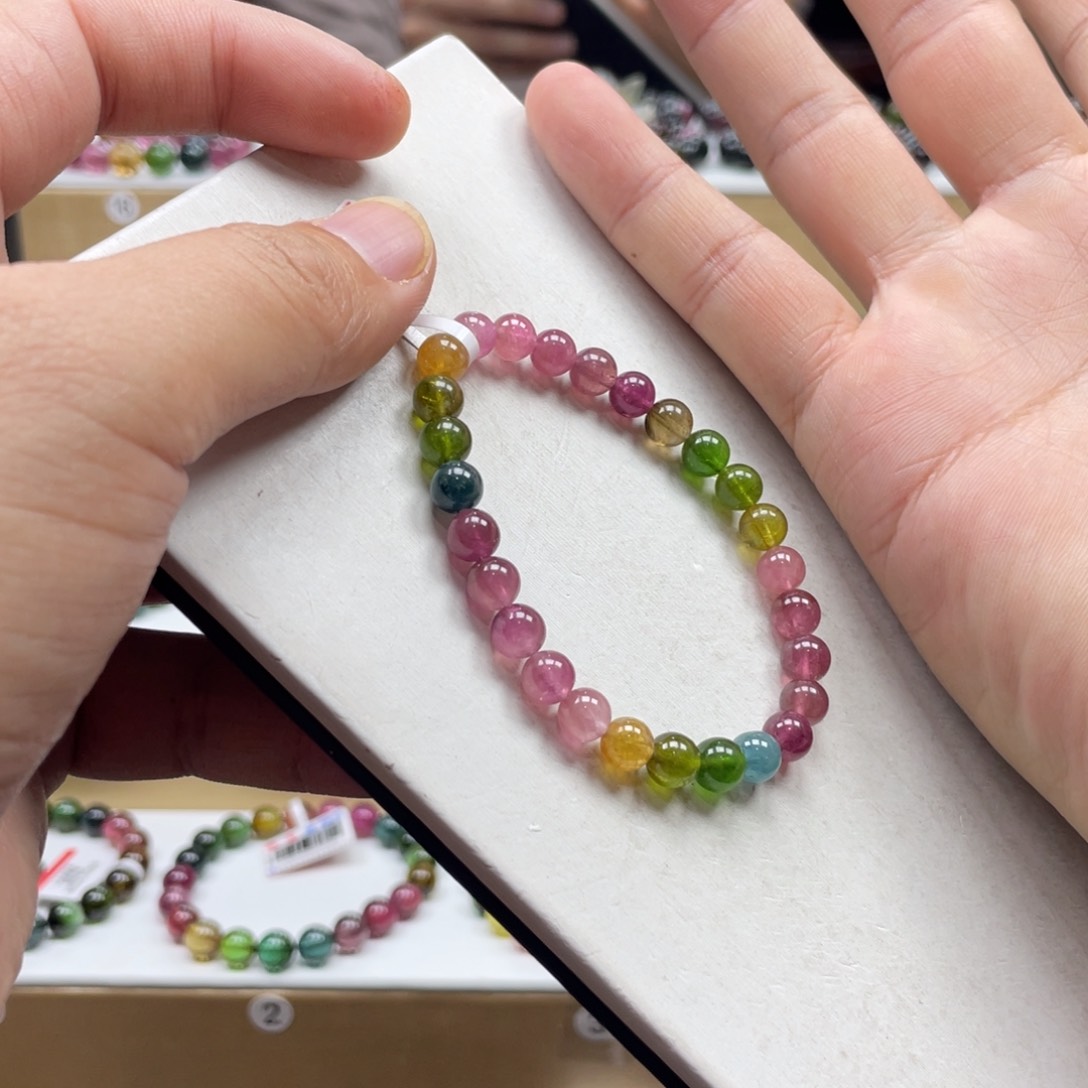 碧玺手串未镶嵌6.5mm.mmmmmmmmmm