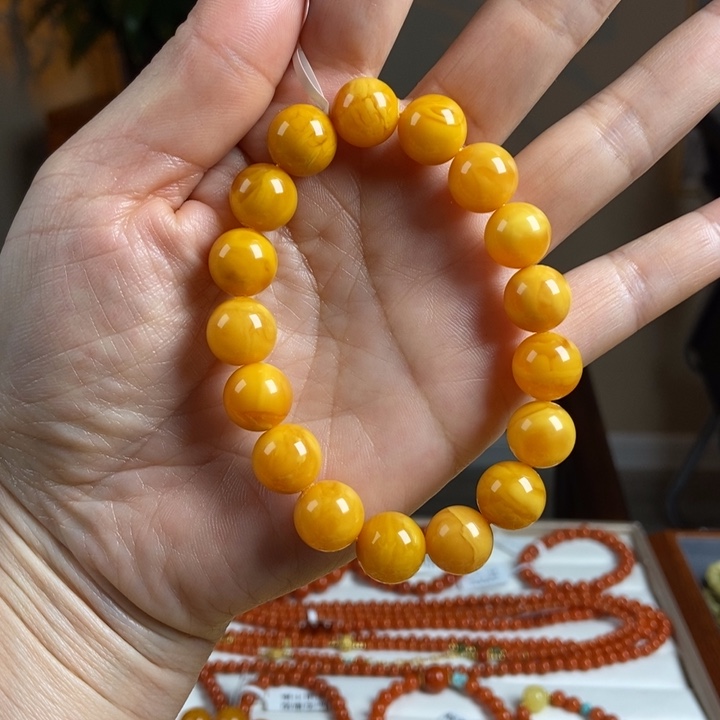 琥珀手链未镶嵌蜜蜡手串12