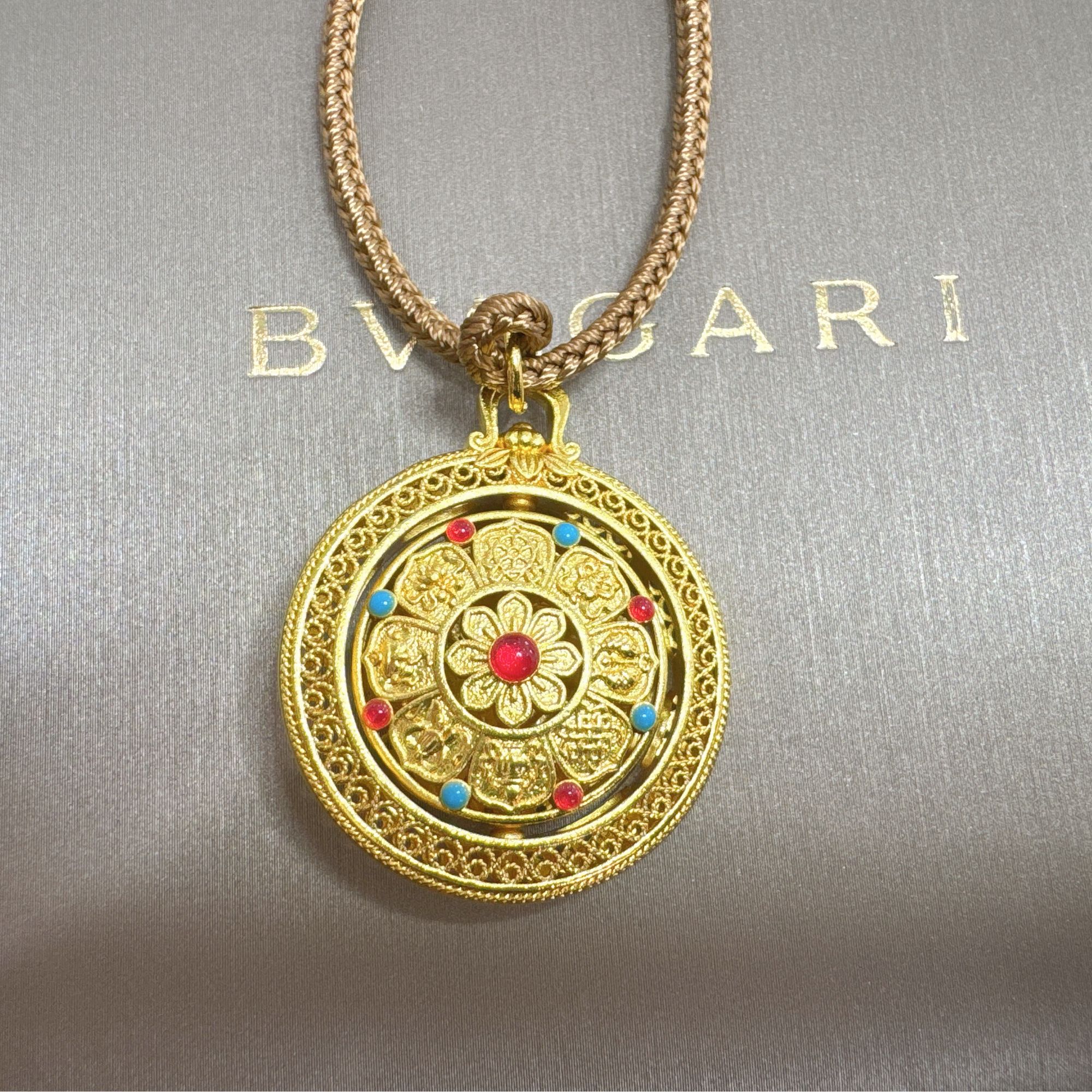 铜合金吊坠 八宝楼盘精子吊坠时尚编织手工金色项坠1109