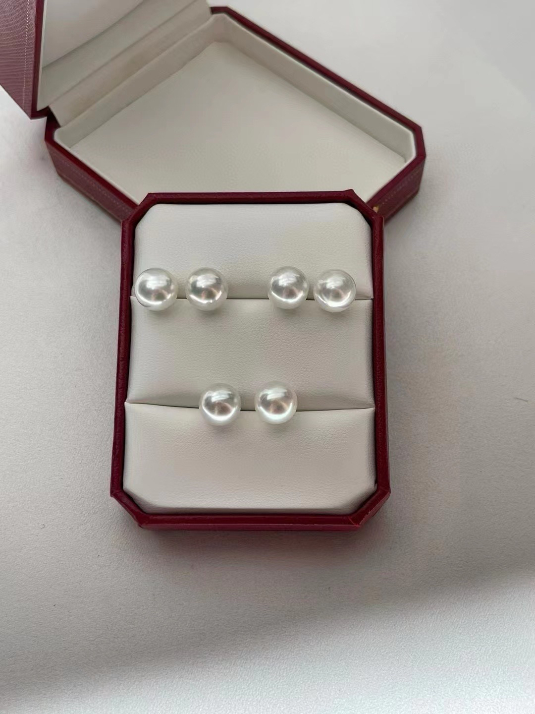 澳白真科研维纳斯耳钉直径10-11mm多样性发一