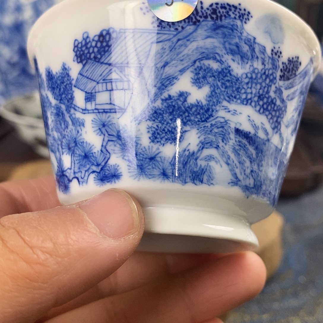 瓷片景德镇手绘青花茶器91