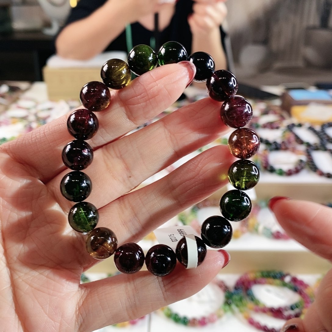 碧玺手链未镶嵌G2275单圈颜色微差