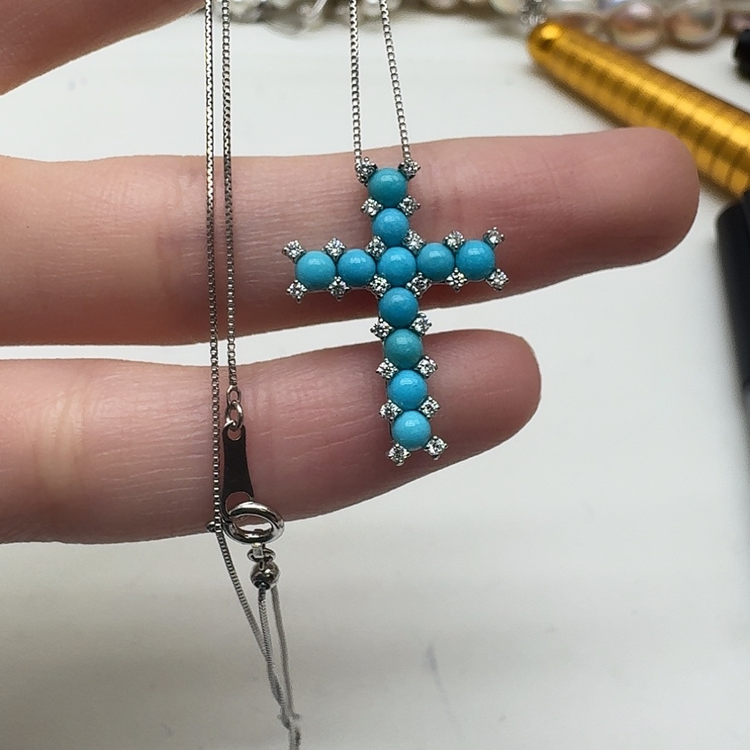 绿松石未镶嵌颈饰成品