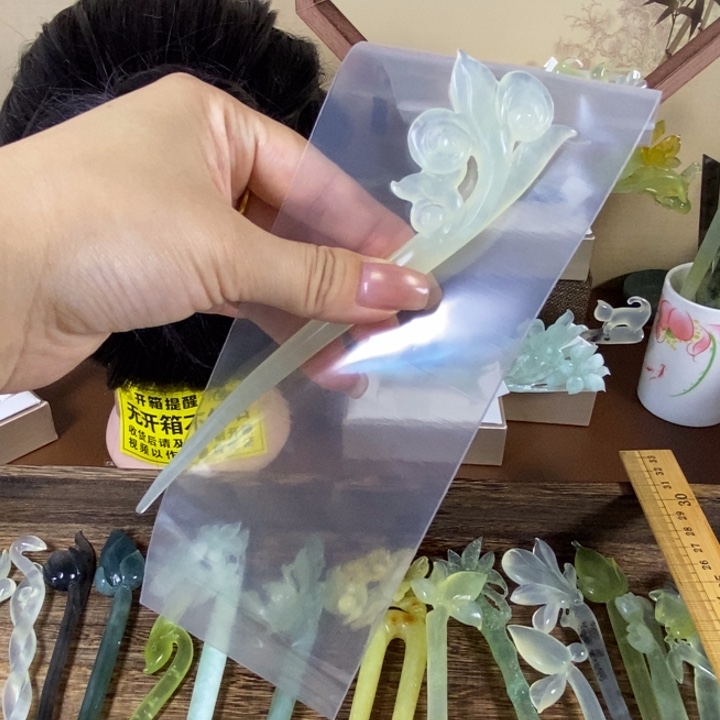 未镶嵌蛇纹石玉发饰