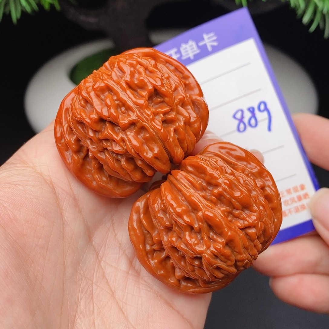 文玩核桃把件45四座楼889