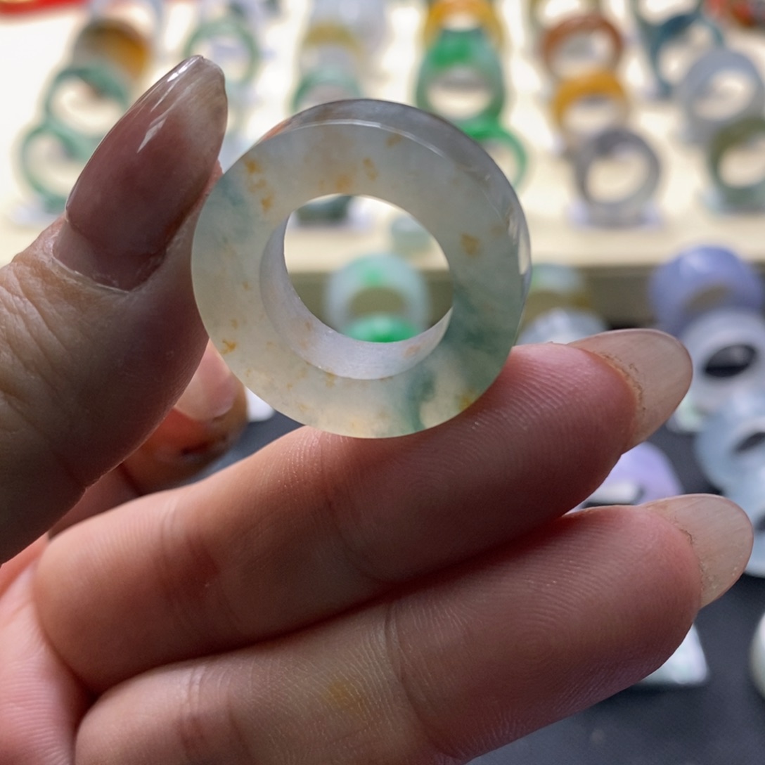 定制翡翠未镶嵌翡翠戒指9-17