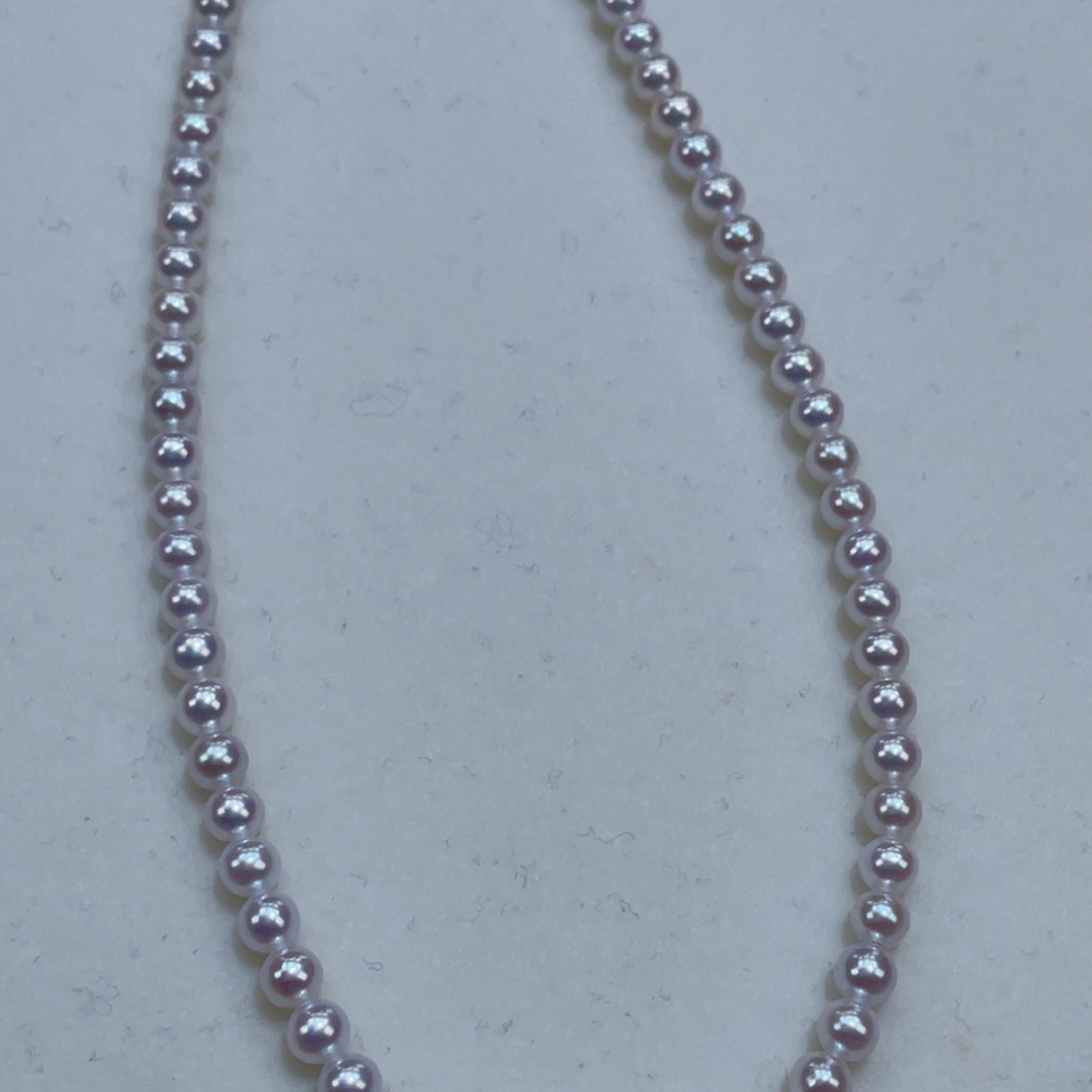 淡水珍珠颈饰银S925镶嵌3.5-4m爆亮毕业级天女光