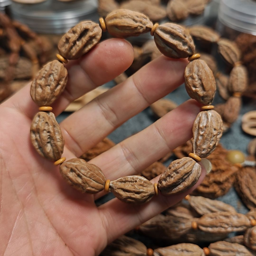 文玩核桃把件深山野生小胖豆子