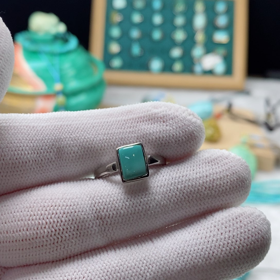 绿松石颈饰银S925镶嵌