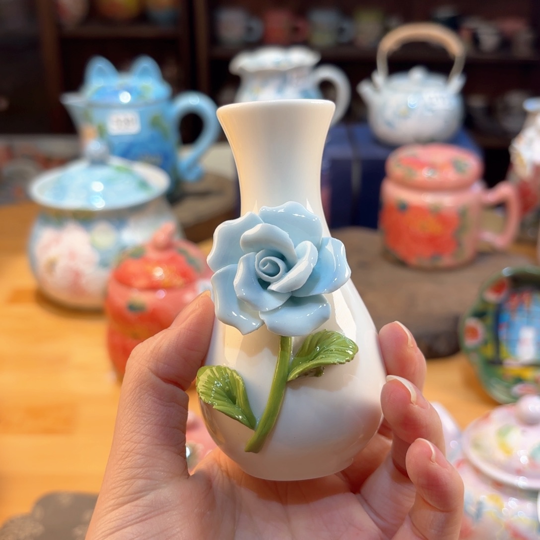 景德镇手绘高温釉下彩陶瓷茶具