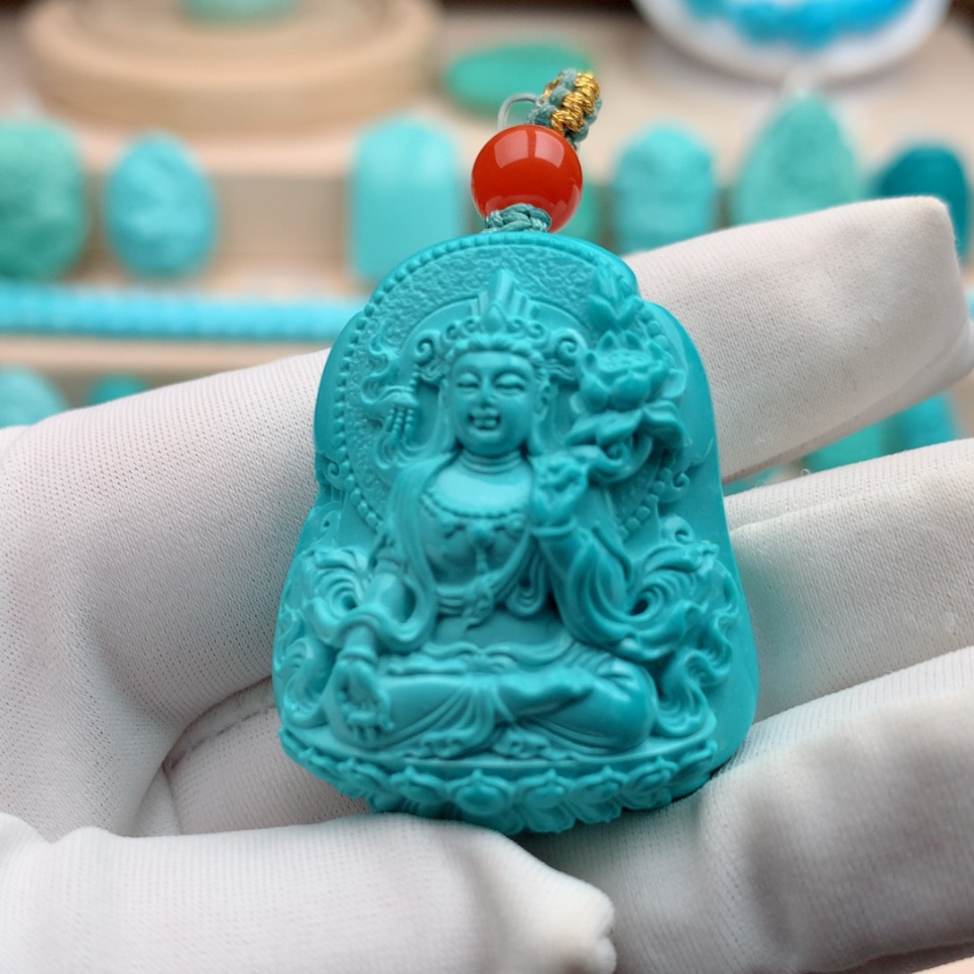 绿松石珠宝奇石未镶嵌22.6克