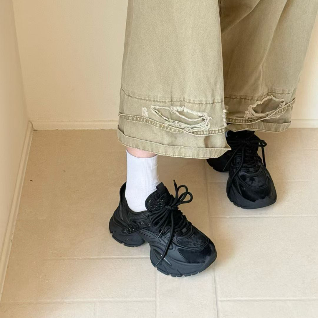 【超哥】【运费补助】秋冬老爹鞋百搭潮流时尚ins小蛮腰舒适系带厚底