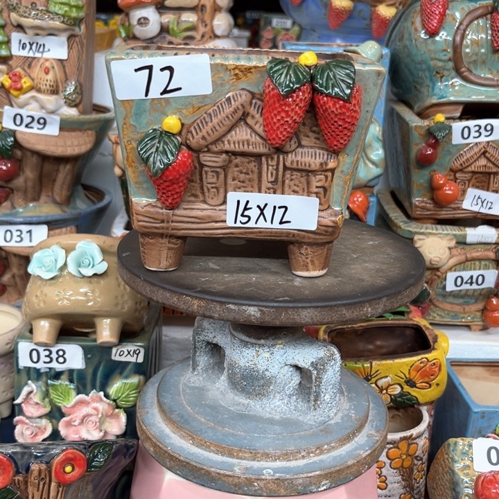 紫砂花盆粗陶材质多肉花盆